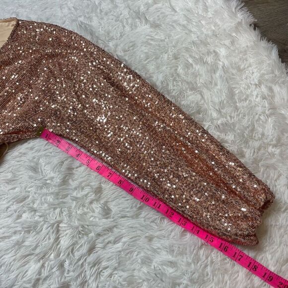Princess Polly Sequin Mini Dress in Rose Gold - Picture 10 of 12